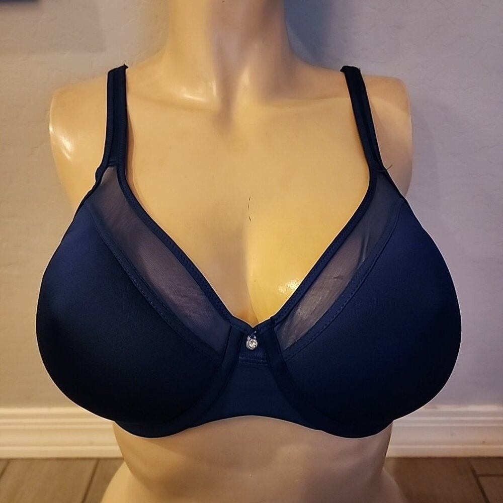 Bali Bra 36D Blue Underwire Lined 3439